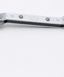 Klucz oczkowy z grzechotką TORX odgięty E10xE12